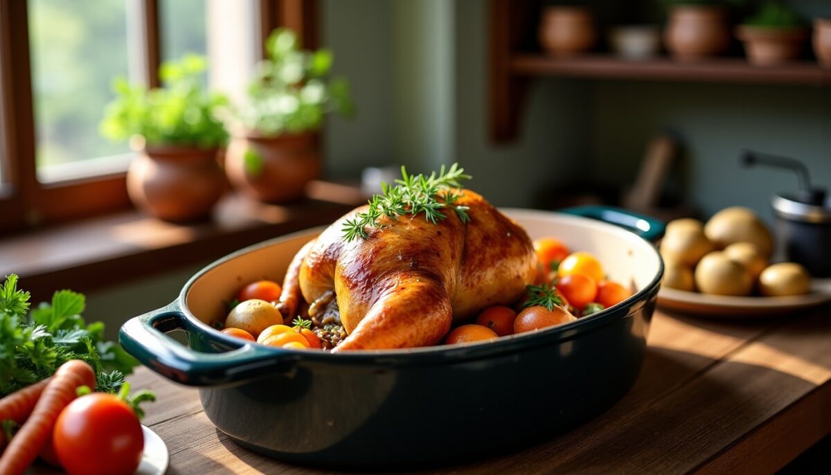 Pintade en cocotte : une recette simple, tendre et riche en arômes Pintade en cocotte : une recette simple, tendre et riche en arômes